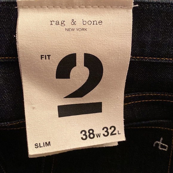 NWT rag & bone Fit 2 Slim Fit In Porter. Retail $195. Size 38 x32. - Picture 4 of 7